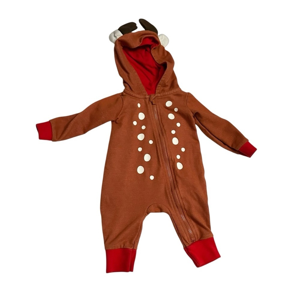 Cat & Jack Brown and Red Kids Footie